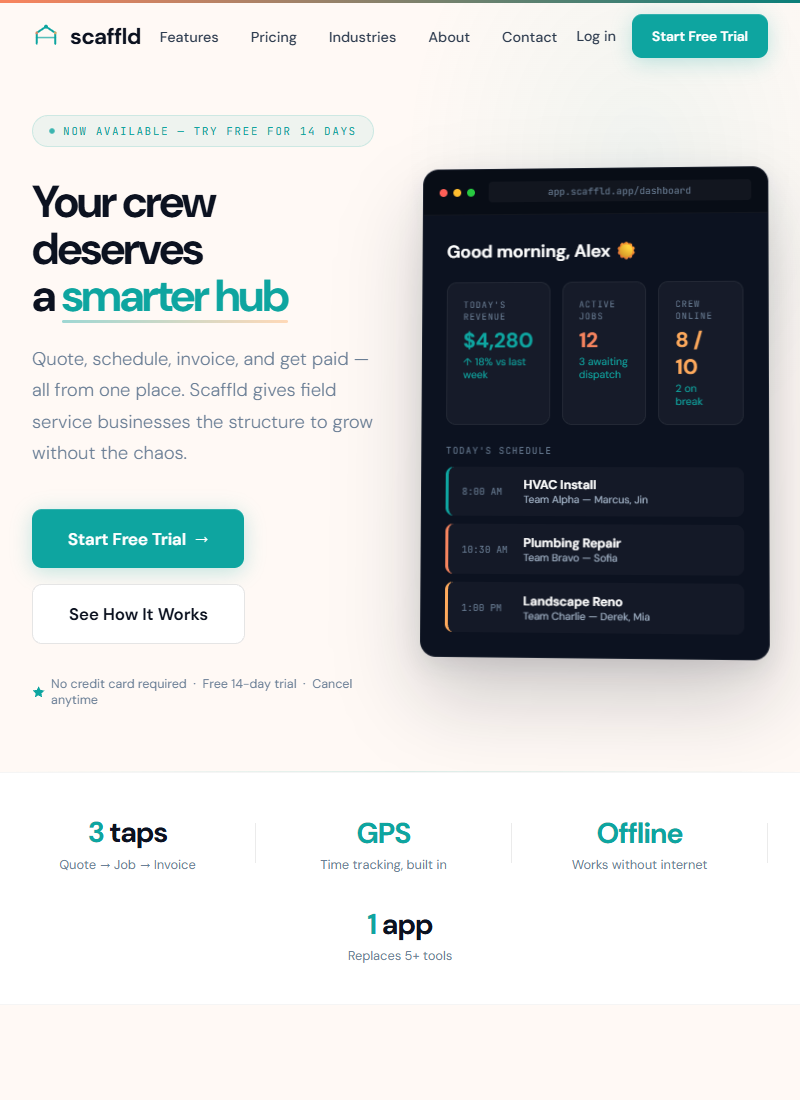 Scaffld — web and native app platform